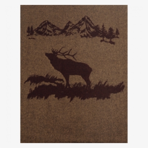Rocky Mountain Elk Throw - Wooded River Bedding - Rocky Mountain Elk Throw Blanket #3979086