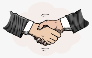 Handshake Vector Png Download - Hand Shaking Cartoon Drawing #3979258