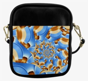 Golden Blue Bubble Spiral Sling Bag - Ladies Leather Sling Bag Crossbody Bags Shoulder Bags #3979339