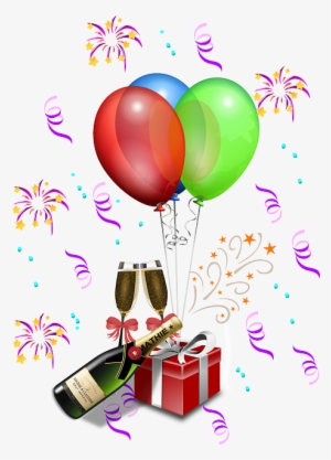 Thank You For Your Support - Champagne Happy Birthday Balloons #3980000