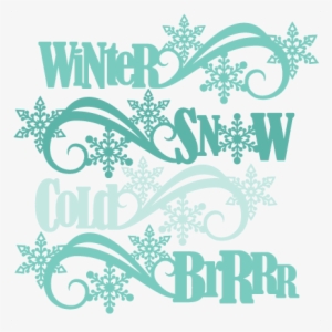Winter Word Titles Svg Scrapbook Cut File Cute Clipart #3981863