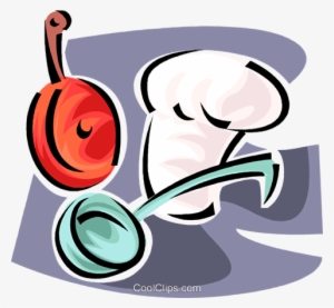 Soup Ladle, Frying Pan With A Chef's Hat Royalty Free - Cooking Hats #3982066