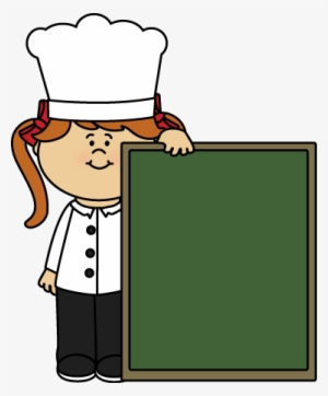 Chef And Chalkboard Clip Art - Cartoon #3982119