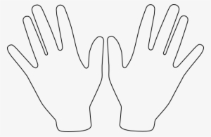 Outline Of Hands - Two Hands Clipart - Free Transparent PNG Download