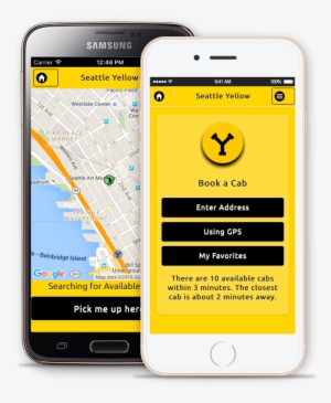 Get The Seattle Yellow Cab Mobile App For Android & - Taxi Cab App #3982675