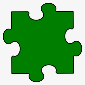 Green Puzzle Piece Clip Art - Clip Art #3982712