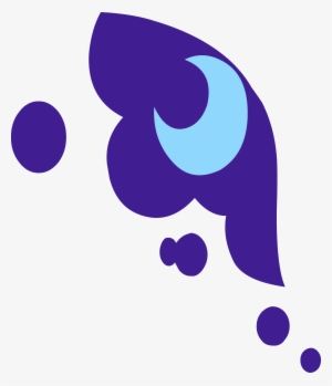 Light Blue Crescent Moon On A Indigo Background - Luna And Celestia Cutie Marks #3982877