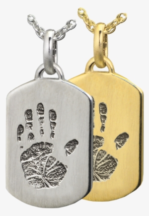 Petite Dog Tag Handprint Jewelry #3983193