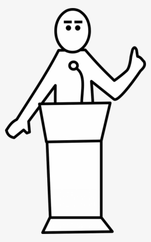 Public Speaking Clipart Black And White #3983819