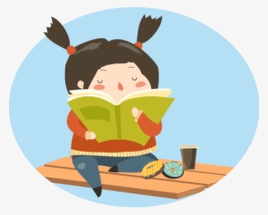 Reading-girl - Learning Korean Clipart Png #3985258