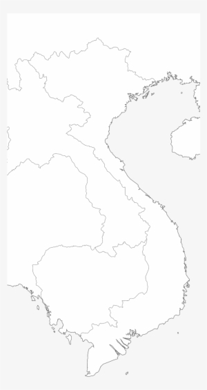Large Vietnam Blank Map With Borders And Coasts Outlines - 3 Wochen Thailand #3985444