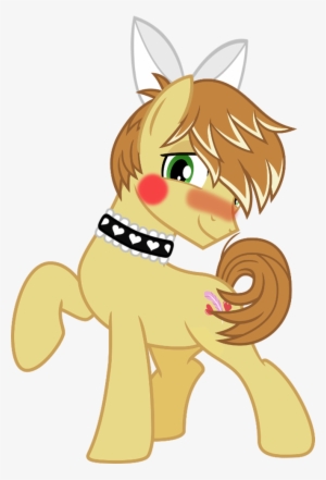 Blushing, Bow, Choker, Crossdressing, Earth Pony, Edit, - Feather Bangs Mlp Vector #3985729