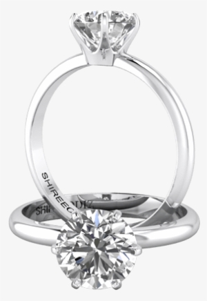 White Gold Engagement Rings - Tiffany Ring 6 Prong #3986514