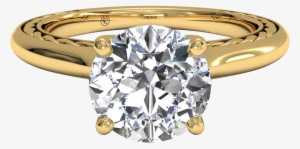 M1r2828c Me Tableview Gold Wd - Solitaire Diamond Braided Engagement Ring - In 18kt #3986671