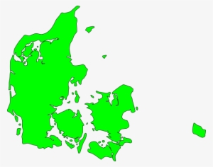 Denmark Cliparts - Denmark Map Green #3986795