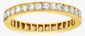 Yellow Gold Wedding Ring In Diamonds - Bangle #3986817