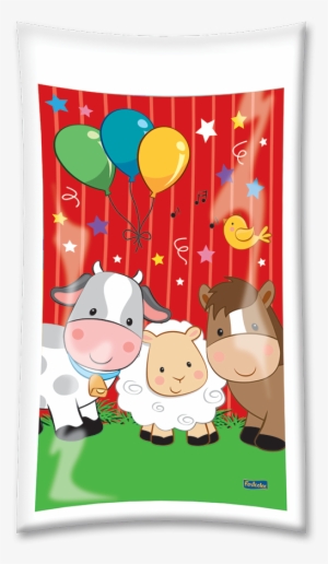 Plast Festcolor C/08 - Sacola Plastica Fazendinha 08 Unidades #3987607