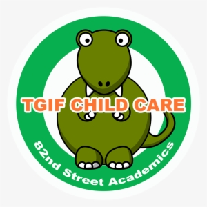 Logo Tgif Child Care-1 - Cartoon Tyrannosaurus Rex Dinosaur Shower Curtain #3988513