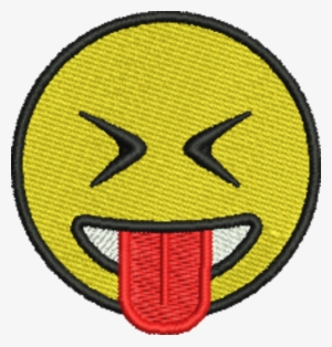Emoji Tongue Sticking Out Iron-on Patch #3991419