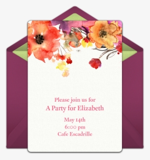 Bright Flowers Online Invitation - Party #3991420