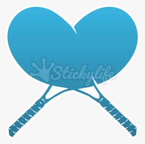 Tennis Racket Temporary Tattoo - Heart #3992365
