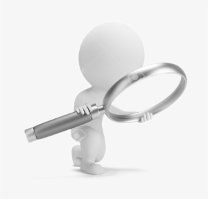 Bonhomme Loupe Png - Transparent Background Person With Magnifying Glass #3992475
