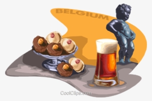 Belgium With Manikin Pis Statue Royalty Free Vector - Healthcare Insurance In Belgium #3994253