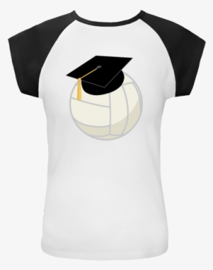 Volleyball Player Graduation Cap Sleeve T-shirt Gift - Wicked Sayings #3994548