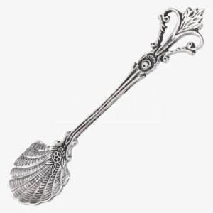 Sterling Silver Floral Salt Spoon - New Ornate Or Fancy Seashell Sterling Silver Salt Spoon #3995254