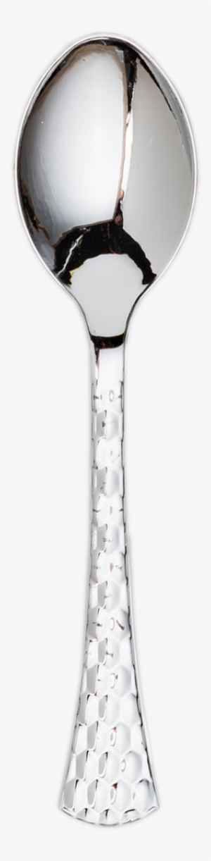 Disposable Metallic Glamour Silver Plastic Spoons - Glamour Metallic Silver Plastic Cutlery Combo Set #3995392