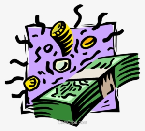 Money, Bills, Coins Royalty Free Vector Clip Art Illustration #3995548