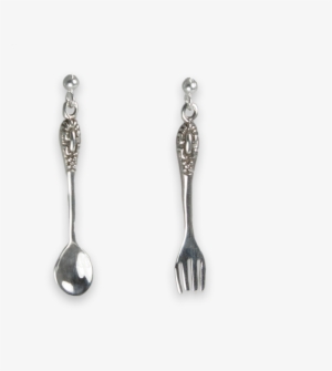 Sterling Silver Spoon & Fork Earrings - Earrings #3995549