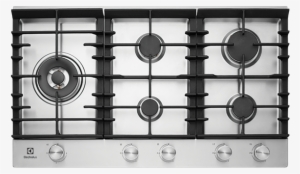 90cm 5 Burner Gas Cooktop With Front Controls - Electrolux 90cm Gas Cooktop #3996216