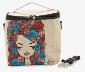 Black Pop Roses Lunch Cooler Bag - Soyoung Pixopop Roses Large Cooler Bag Red #3996605