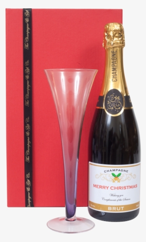 Christmas Personalised Champagne And Flute Gift - Champagne #3997600