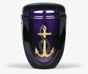 Stahlurne, Kobalt Blau, Gold Anker - Steel #3998856