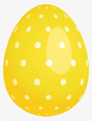 Yellow Dotted Easter Egg Png Clipart - Easter #40132