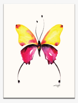 Home - 'three Butterflies 2' Print On Canvas August Grove #40171