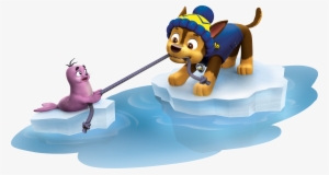 Chase Having Fun Paw Patrol Clipart Png - Chase Paw Patrol In Snow #40357