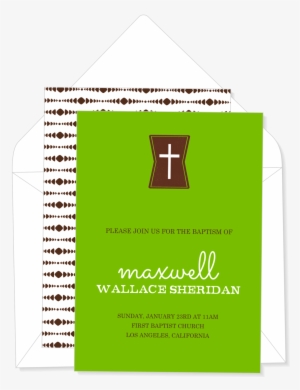 Mod Cross Green Invitation - Paper #40866