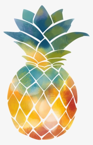 Pineapple Vector - Watercolor - Portable Network Graphics #41079