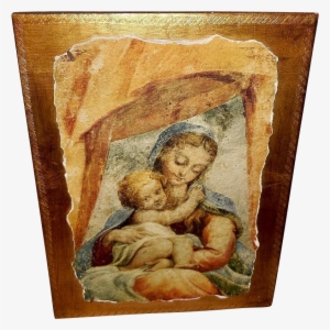 Italian Florentine Affresco Or Fresco Of Mary And Jesus - Fresco #41409