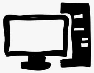 Computer And Monitor Hand Drawn Tools Comments - Hand Drawn Computer Icon Png #41410
