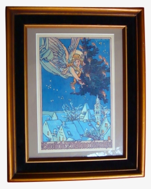 Watercolor By Gustave Feith Of Christmas Angel - Watercolor Painting #41478