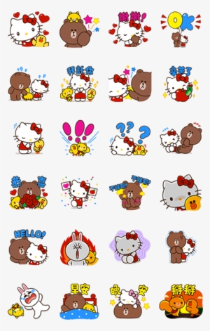 Line Friends & Hello Kitty Vol - Sticker #42011