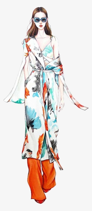 Model Watercolor Painting Illustration - Water Color Model Png #42236