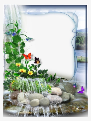 Waterfall Frame Clipart Picture Frames Clip Art - Beautiful Transparent Nature Photo Frames Png #42580