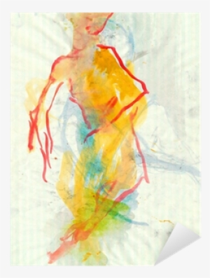 Royalty Free Library Ballerina Water Colors Sticker - Painting #43295