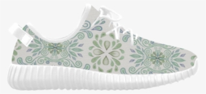 Blue And Green Watercolor Pattern Grus Men's Breathable - Crochet #43407