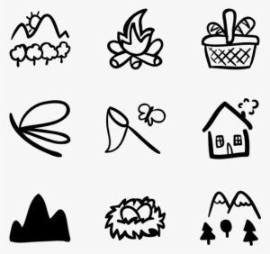 Hand Drawn Mountain - Drawing #44346